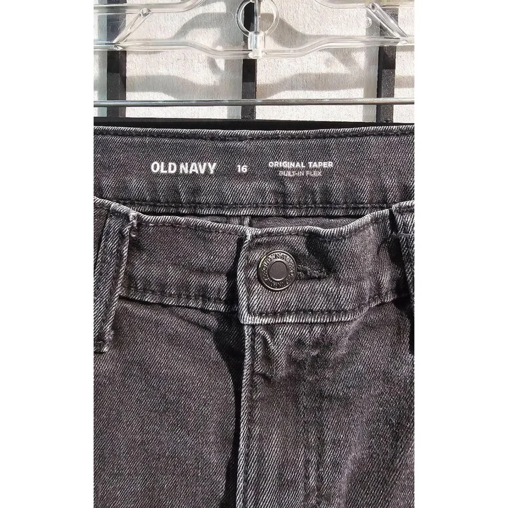 OLD NAVY‎ Boys Jeans Size 16 Flex Taper Coal Wash Built-In Flex